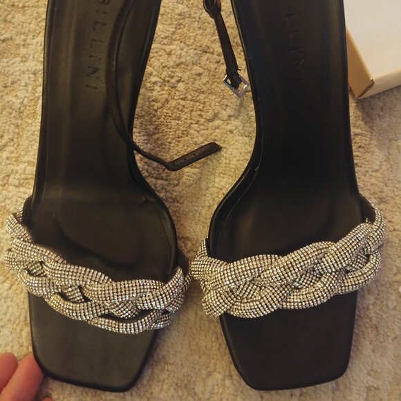 BRAND NEW Hello Molly Ballencia Black-Diamante Billini Heels Size 7 - Picture 10 of 11